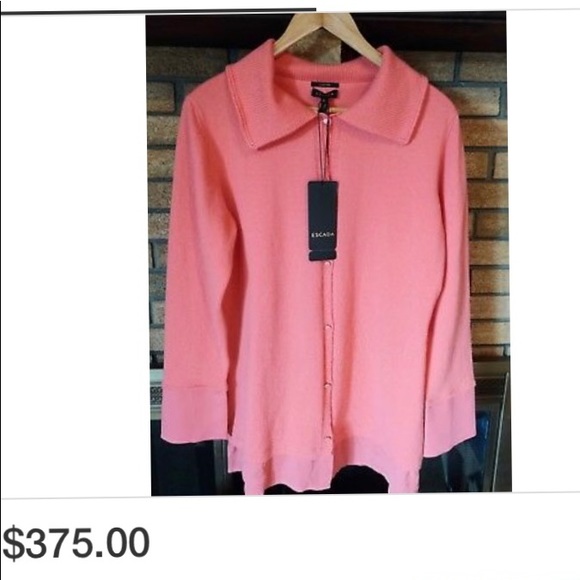 ESCADA Cashmere cardigan in dark pink - Picture 3 of 4